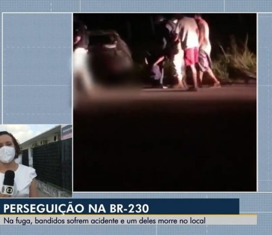 Suspeito morre e outros ficam feridos em acidente durante perseguição da PRF, na BR-230, PB