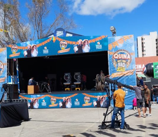 Tudo pronto para o sorteio da Quina de São João à noite, no Parque do Povo
