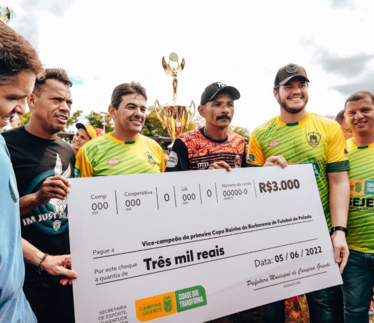 COPA RAINHA DA BORBOREMA – Bruno prestigia a Final e participa da premiação aos campeão e vice do torneio de futebol amador