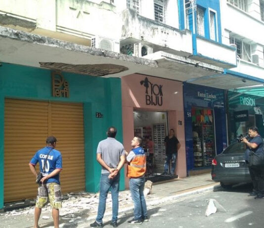 Defesa Civil registra quatro desabamentos de marquises