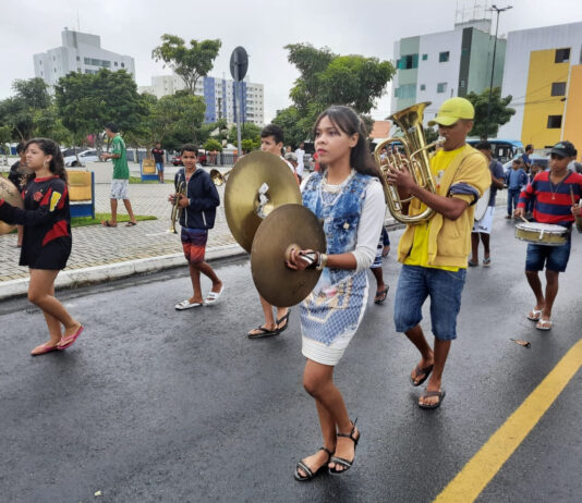 Crianças e Adolescentes assistidos pela Prefeitura de Campina Grande se preparam para Desfile Cívico de 7 de Setembro