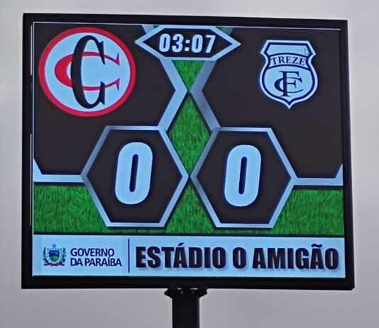Governo instala placares eletrônicos nos estádios Amigão e Almeidão