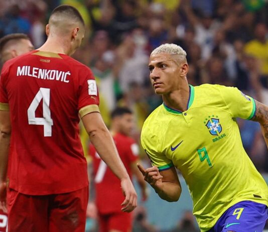 Richarlison decide e Brasil inicia Copa com vitória sobre a Sérvia. Camisa 9 (foto) marcou duas vezes, uma delas um golaço de voleio