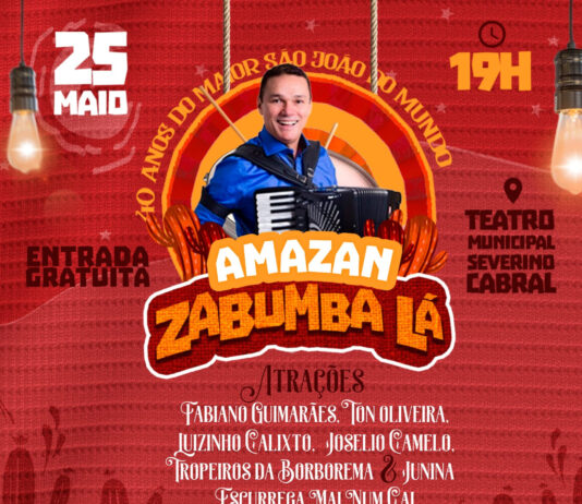 Zabumba Lá 2023 homenageará Amazan, nesta quinta-feira, no Teatro Municipal