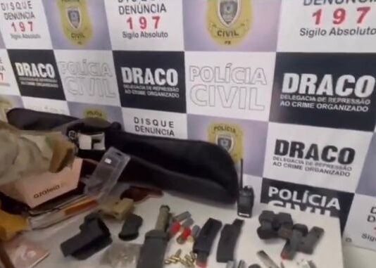 Operação policial apreende armas ilegais em Campina Grande/PB