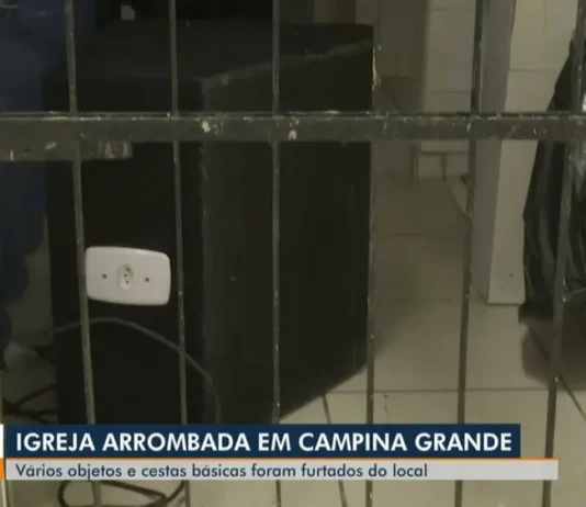 Igreja é arrombada em Campina Grande, e ladrões levam cestas básicas que seriam doadas