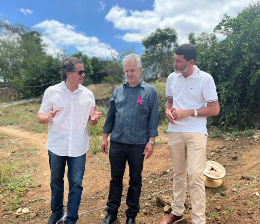 Veneziano acompanha implantação de sistema de reuso de água na Fazenda do Sol e Lar da Sagrada Face, com recursos de emendas do seu mandato