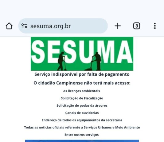 Prefeitura de Campina Grande alerta para falso site da Secretaria de Serviços Urbanos e Meio Ambiente