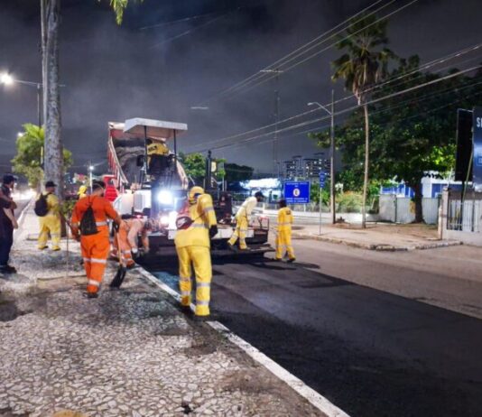 Obras de recapeamento da Avenida Brasília seguem avançando em Campina Grande