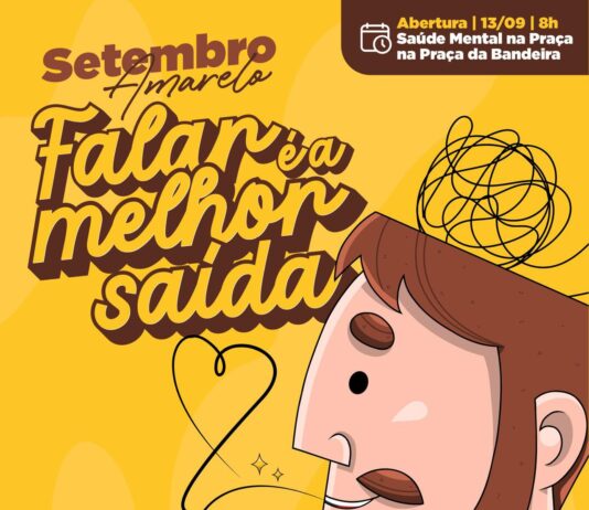Saúde Mental: Campina Grande inicia campanha Setembro Amarelo 2024 . Abertura oficial ocorrerá no dia 13 de setembro, na Praça da Bandeira