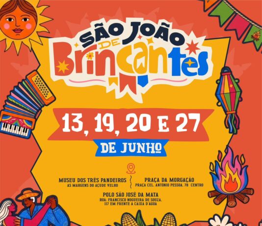 A AJURCC (Associação de Juventudes, Cultura e Cidadania) realiza a segunda edição do São João de Brincantes (@campinadebrincantes) ampliando sua programação e fortalecendo a presença da cultura popular no ciclo junino de Campina Grande.