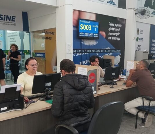 Campina Grande oferece 1.528 vagas de emprego, na segunda semana de Junho, conforme sistema de cadastro do Sine