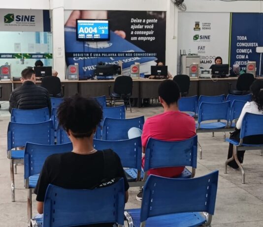 Campina Grande oferece 894 vagas de emprego, conforme sistema de cadastro do Sine Municipal