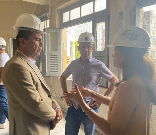 Revitalização do Centro: Procon-CG e CDL acompanham obras do antigo Grande Hotel